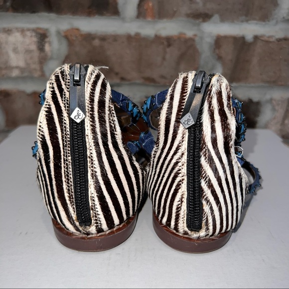 Blue and With Zebra Print Flats - Picture 7 of 9